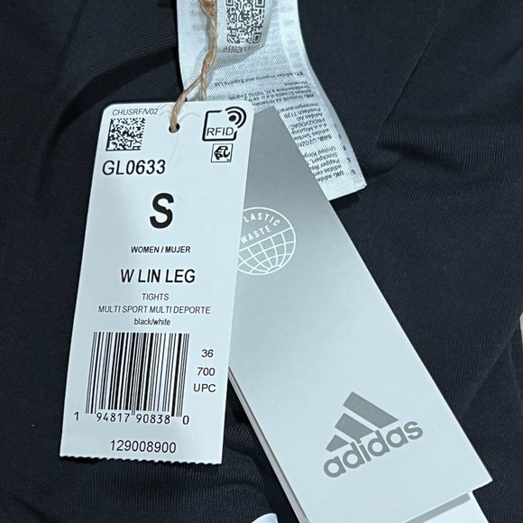 Women's adidas Essential Linear Logo High-Waisted Leggings NWT (SM) - Picture 7 of 7